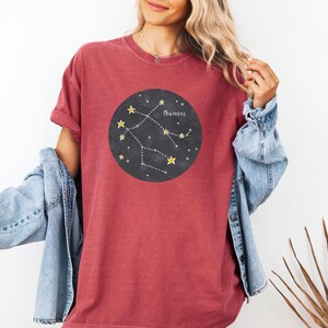 Vintage shirt Tweelingen sterrenbeeld, T-shirt hemelse Tweeling, oversized T-shirt, astrologie, horoscoop, verjaardag, cadeau voor haar, compatibiliteit sterrenbeeld