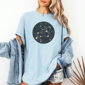 Vintage shirt sterrenbeeld Leeuw, T-shirt hemelse Leeuw, oversized T-shirt, astrologie, horoscoop, verjaardag, cadeau voor haar, compatibiliteit sterrenbeeld