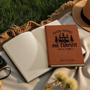 Custom Travel Journal, Camping Journal, Adventure Journal, Traveling Journal, Camper Notebook, Camping Gift, Trip Planner, RV Gift