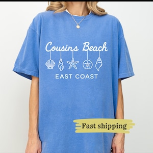 Comfort Colors® Cousins Beach T-Shirt TSITP Shirt The Summer I Turned Pretty Tee Team Conrad Team Belly Team Jeremiah East Coast Beach Shirt