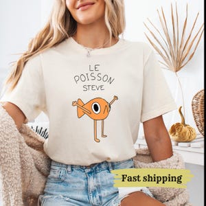 Le Poisson Steve Fisch Shirt, lustiges Meme Shirt, Viral Meme TikTok Shirt, lustiger Fisch Le Poisson Steve für Kinder, einzigartige Geschenkidee für ihn für sie