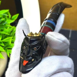 Vintage Mephistopheles pipe, Devil smoking pipe, symbolic decor, devil, vintage smoking pipe, Lucifer mouthpiece, prison pipe, mouthpiece