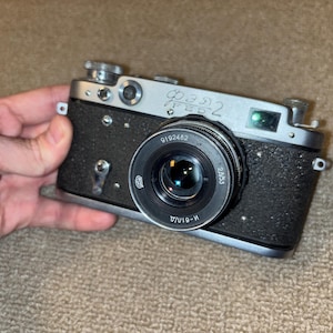 Working film camera,Camera Fed 2,Vintage Soviet,camera for photographer,camera with Lens Industar,Vintage Camera made in USSR,copy Leica II