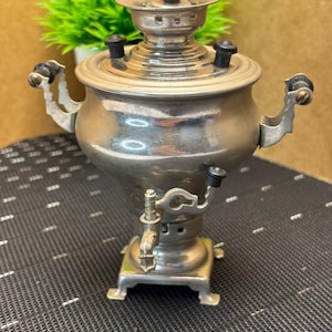 Souvenir mini samovar, USSR souvenir, USSR interior item from 1970, vintage metal decor, toy samovar, mini samovar for interior decoration