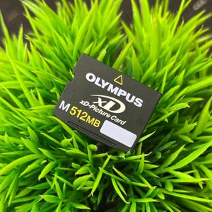Vintage, Olympus XD-kaart, 512 Mb XD Picture Card Type XD-Picture Card, Gemaakt in Japan, Werkend, Populair, compact