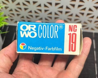 Película ORWO Color NC 19 rara, caducada en 1986, formato medio 120, rollo de película negativa en color vintage de Alemania Oriental (RDA), sin usar, fotografía analógica Lomo.