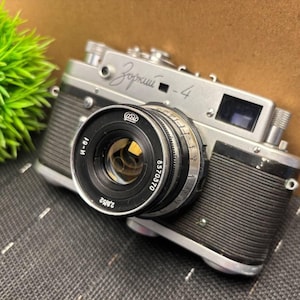 Working film camera,Camera Zorky 4,Vintage Soviet,camera for photographer,camera with Lens Industar,Vintage Camera made in USSR