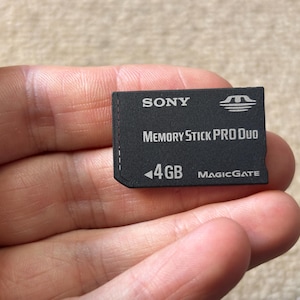 Vintage, Sony Memory stick Pro Duo, 4 gb Tipo de cartão Pro Duo, Fabricado no Japão, Funcionando, Popular, compacto