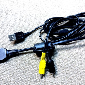 For Sony Camera AV Cable,TV Adapter,Video USB Audio,Original Data Cable,Power Cable Vintage, Sony ,Made in Japan,Working,Popular,compact