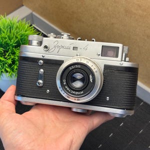 Working film camera,Camera Zorky 4,Vintage Soviet,camera for photographer,camera with Lens Industar,Vintage Camera made in USSR