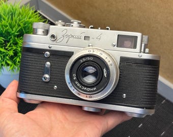 Working film camera,Camera Zorky 4,Vintage Soviet,camera for photographer,camera with Lens Industar,Vintage Camera made in USSR