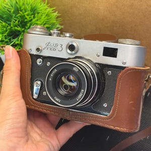 Working film camera,Camera Fed 3,Vintage Soviet,camera for photographer,camera with Lens Industar,Vintage Camera made in USSR,copy Leica