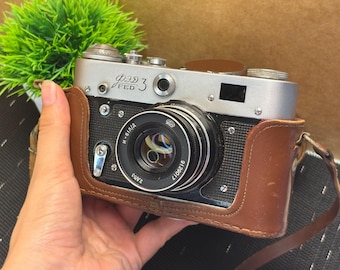 Vintage Photo Camera FED 3, 35mm Film Rangefinder Camera Made by