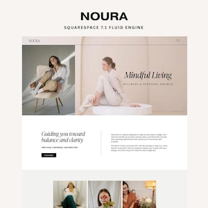 Modèle Squarespace 7.1 : coach en ligne, site Web de thérapeute, consultants, mentor