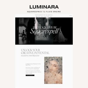 Squarespace Website Template for Photographers: Wedding & Portrait Design 7.1