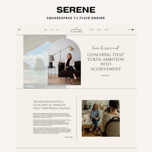 Modèle Squarespace 7.1 : coach en ligne, site Web de thérapeute, consultants