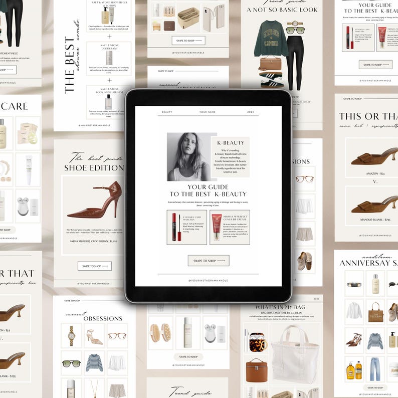 Editable Canva LTK Instagram Story Templates: Fashion Blogger Design ...