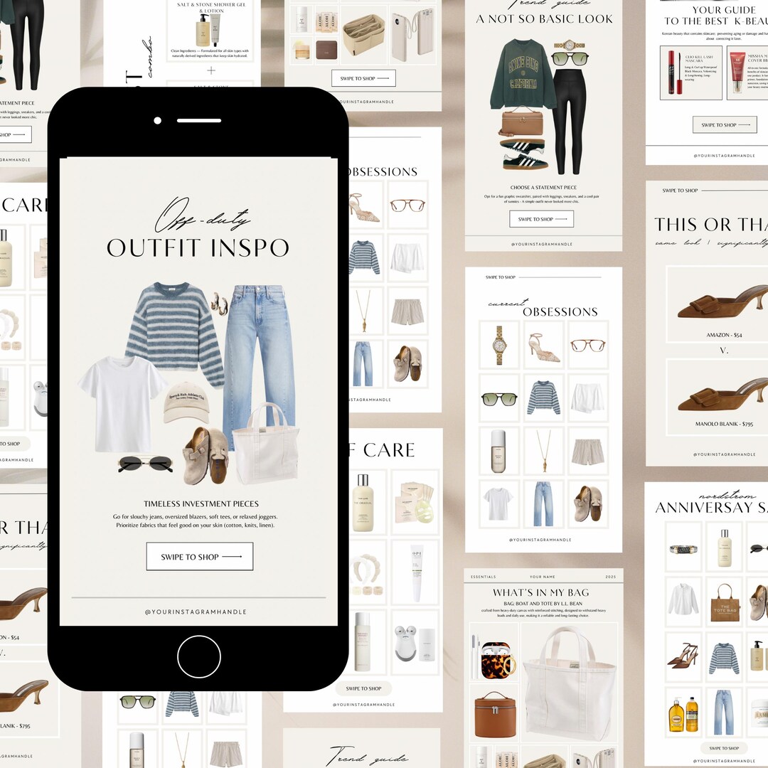 Editable Canva LTK Instagram Story Templates: Fashion Blogger Design ...