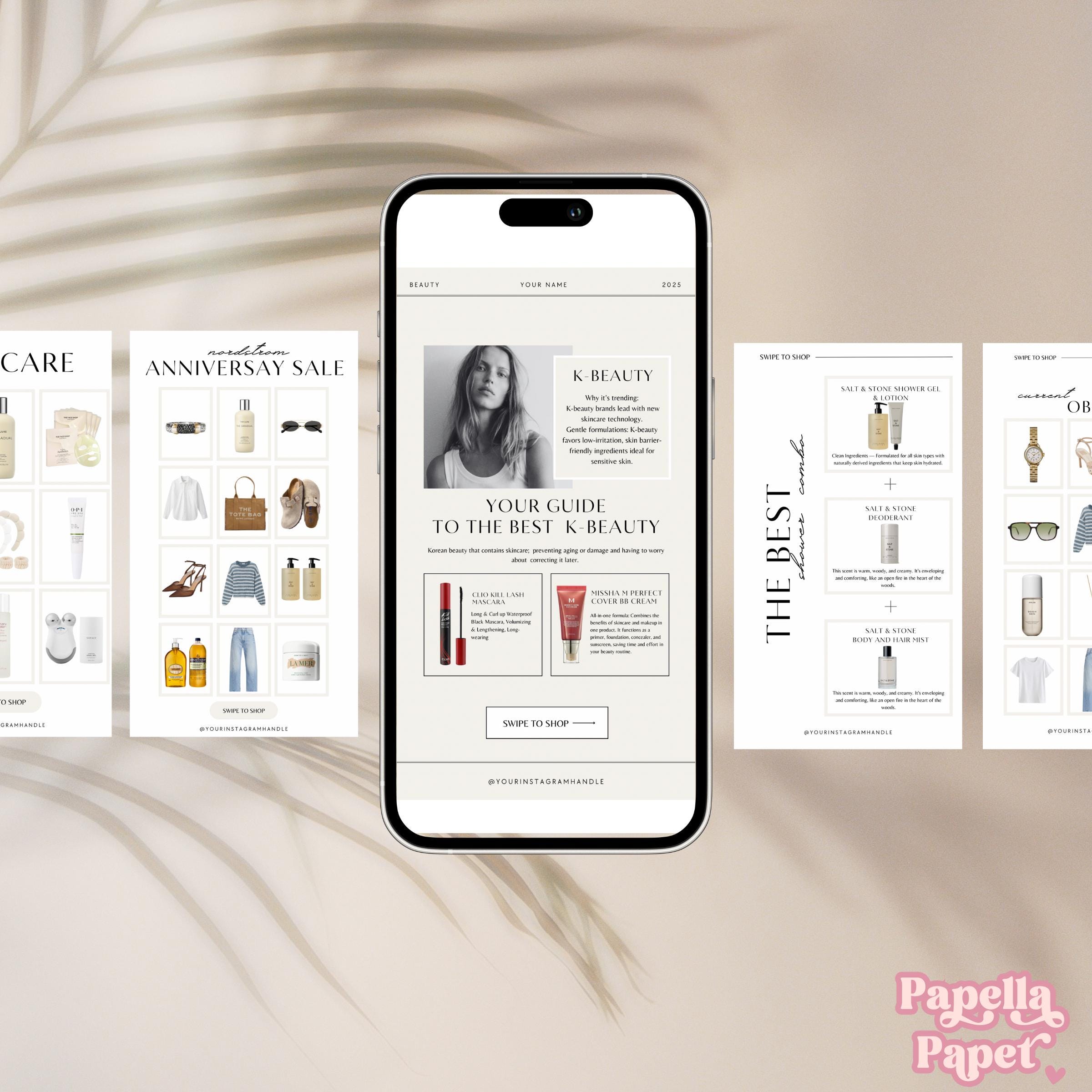 Editable Canva LTK Instagram Story Templates: Fashion Blogger Design ...