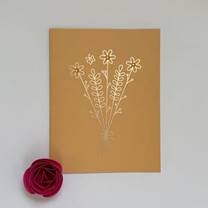 Handmade Card - A Bouquet Of Daisies