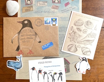 Penguin Snail Mail Letter- "Penguins!" - Free Personalization