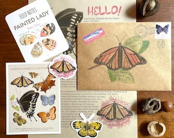 Butterfly Snail Mail Letter- "Both Sides" - Free Personalization