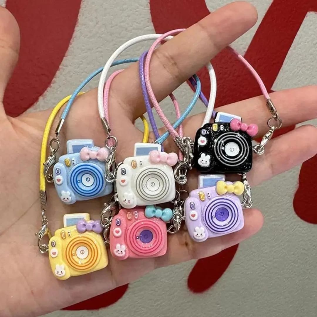 Mini Resin Camera Doll Accessory for 17cm Labubu Dollhouse Pendant