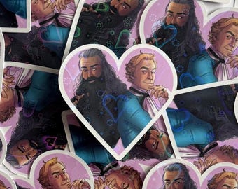 Ed and Stede Holographic Heart Sticker