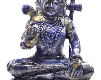 Lord Shiva Idol in natürlichen blauen Sodalith Edelstein - 2621 gms