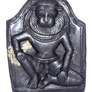 Rare Narasimha Idol / Shannta Narsimha Murti on Natural Shaligram of Gandaki River Nepal