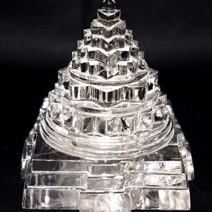 Natural Quartz Shree Yantra: Lab Certified Crystal Altar Decor