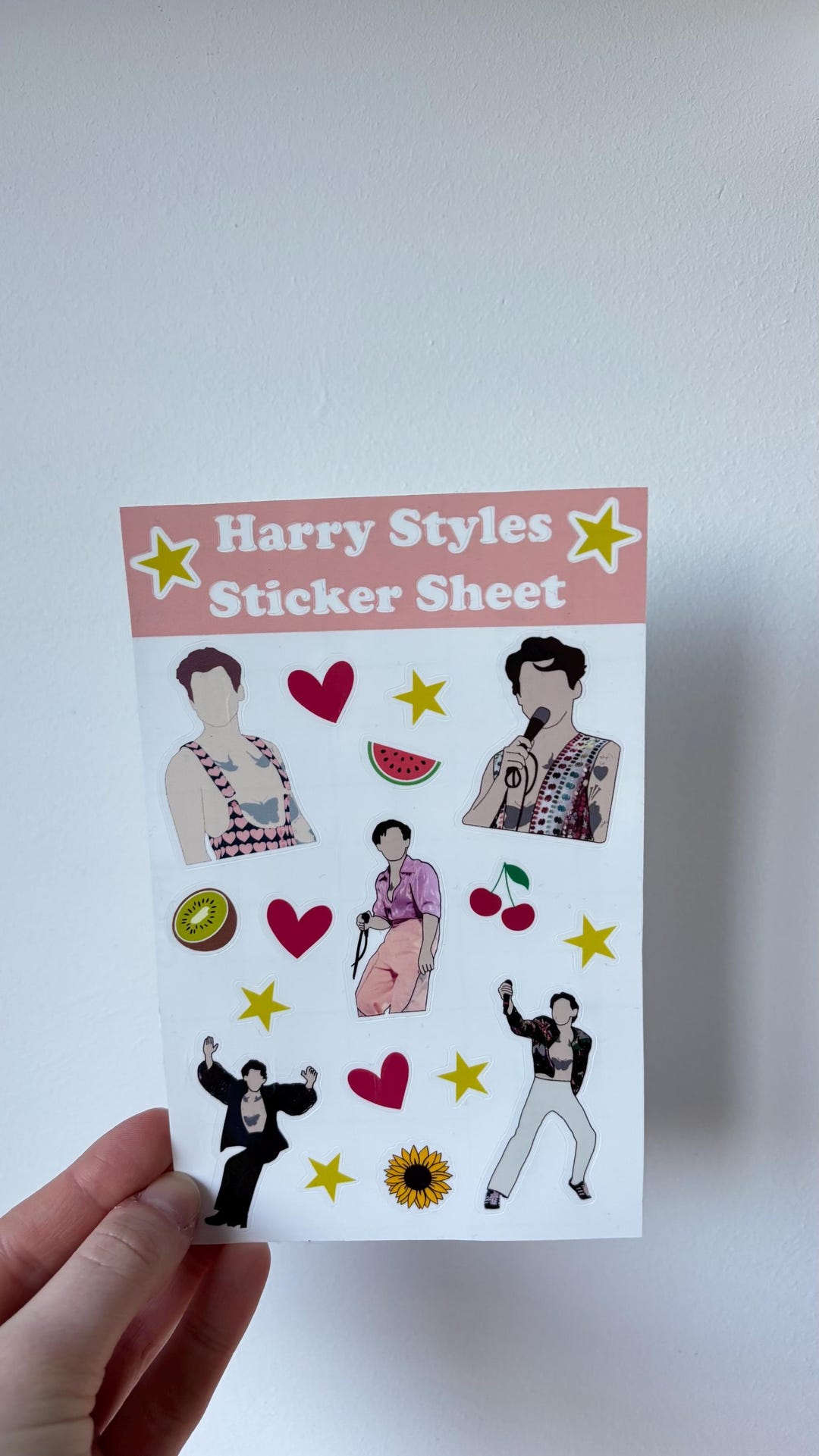 Harry Styles Sticker Sheet - Etsy
