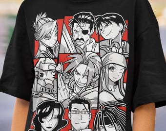 Unisex, Fullmetal Anime Shirt, Gate of Alchemy Alphonse Elric Edward FMA GIFT Anime Tee Alchemist Brotherhood Tshirt, Homunculus Manga shirt