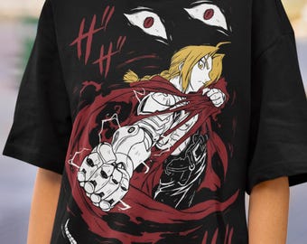 Unisex, Fullmetal Anime Shirt, Gate of Alchemy Alphonse Elric Edward FMA GIFT Anime Tee Alchemist Brotherhood Tshirt, Homunculus Manga shirt