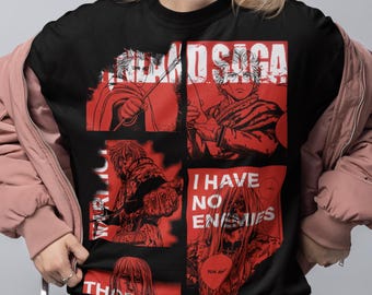 トールフィンの息子、ヴィンランド・サガのアニメTシャツ、バイキング漫画グラフィックTシャツ、北欧戦士デザイン、アニメファンへのギフト、ユニセックスシャツ