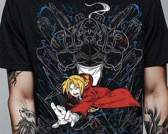 Unisex, Fullmetal Anime Shirt, Gate of Alchemy Alphonse Elric Edward FMA GIFT Anime Tee Alchemist Brotherhood Tshirt, Homunculus Manga shirt