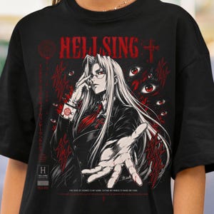 Anime Hellsing Alucard Comfort Colors® Shirt, Ultimate Vampire Tee, Gothic Vampire Hunter T-Shirt, Dark Manga Anime Shirt Alucard Anime Gift
