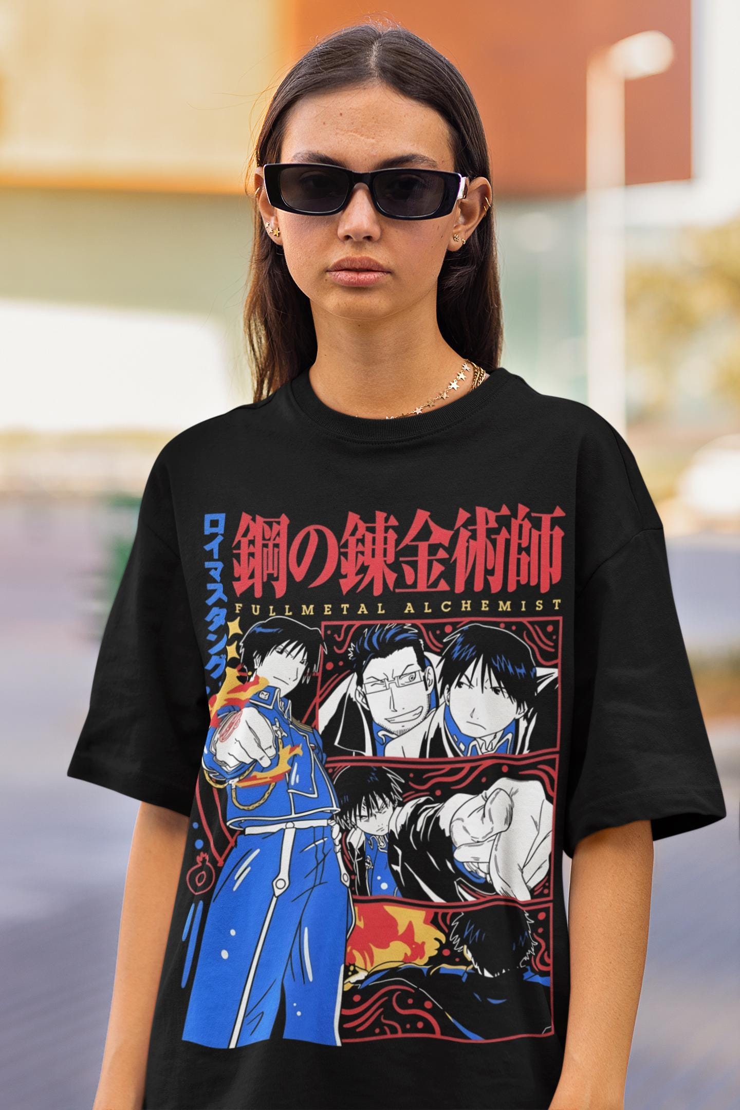 ユニセックス、鋼の錬金術師 FULLMETAL アニメシャツ、錬金術の門 
