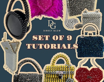 Complete Beaded Bag Tutorial Bundle – 9 Unique Handmade Purse Courses – DIY Beaded Handbags
