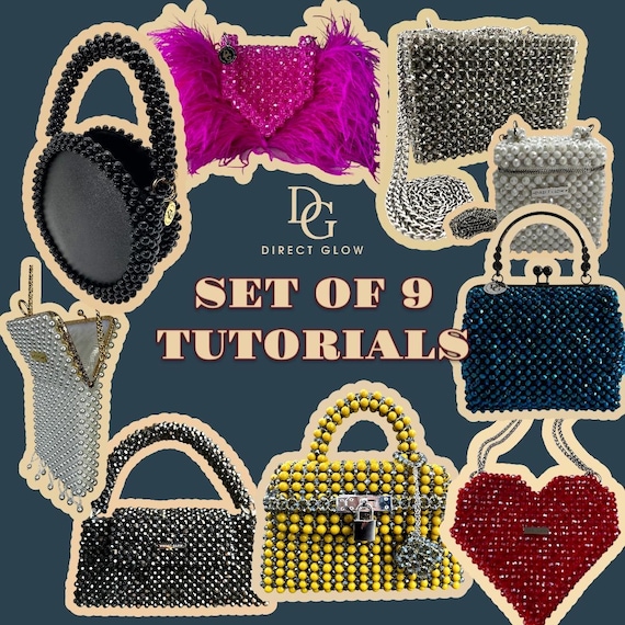 Complete Beaded Bag Tutorial Bundle – 9 Unique Handmade Purse Courses – DIY Beaded Handbags