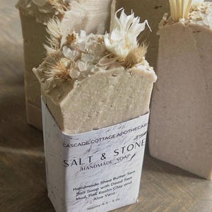 Sea salt soap, spa soap, clay soap, cedarwood soap, pretty soap, decorative soap