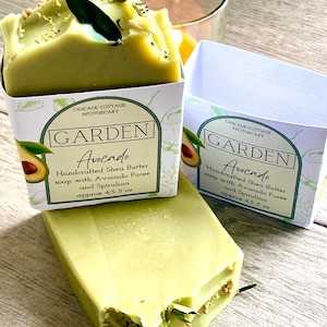 Avocado soap , garden soap, handcrafted soap, natural soap, handmade soap, cold process soap, vegetable soap, green soap