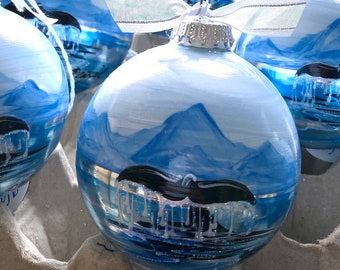 WHALE TAIL- personalizable -Handpainted  Ornament-gifts, decor and PNW Whale Souvenirs