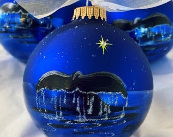 Night Whale Tail Personalizable handpainted ornaments Christmas ornaments Gift's and Christmas decor