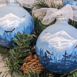 Aufsteigende Adler- handbemalte Glaskugel- Ornamente- Geschenk- Dekor- Souvenirs! Holen Sie sie sich Personalisiert. Perfektes Hochzeitsgeschenk!