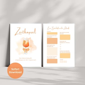 Zeitkapsel Hochzeit – Gästebuch Alternative zum Ausdrucken | Sommer Hochzeitsspiel | PDF zum Download