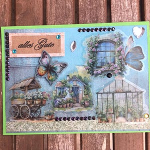 Cartões de felicitações, cartão de felicitações, cartão de aniversário, jardim