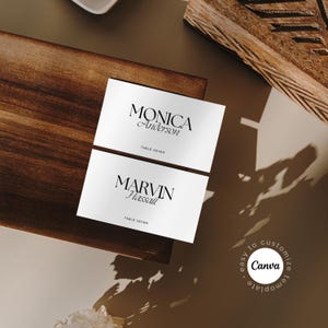 Elegant Modern Wedding Template – Editable Canva Design for Reception Settings, Dinner Table Tags, Personalized Seating Templates