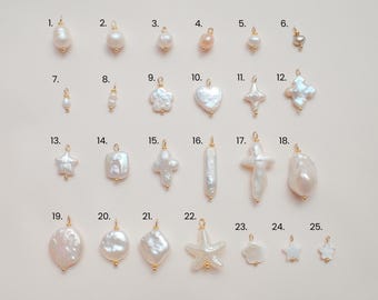 Perle Ohrring Charme für Ohrringe Süßwasser Perle Charme für Anhänger Hoop Ohrring Charme Schmuck für ihre Ohrringe Gold Silber Ohrringe