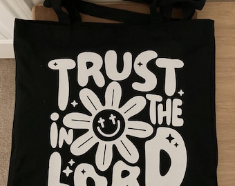 Trust in the Lord Tote Bag | Christian Bible Verse Tote | Proverbs 3:5 | Faith-Inspired Gift